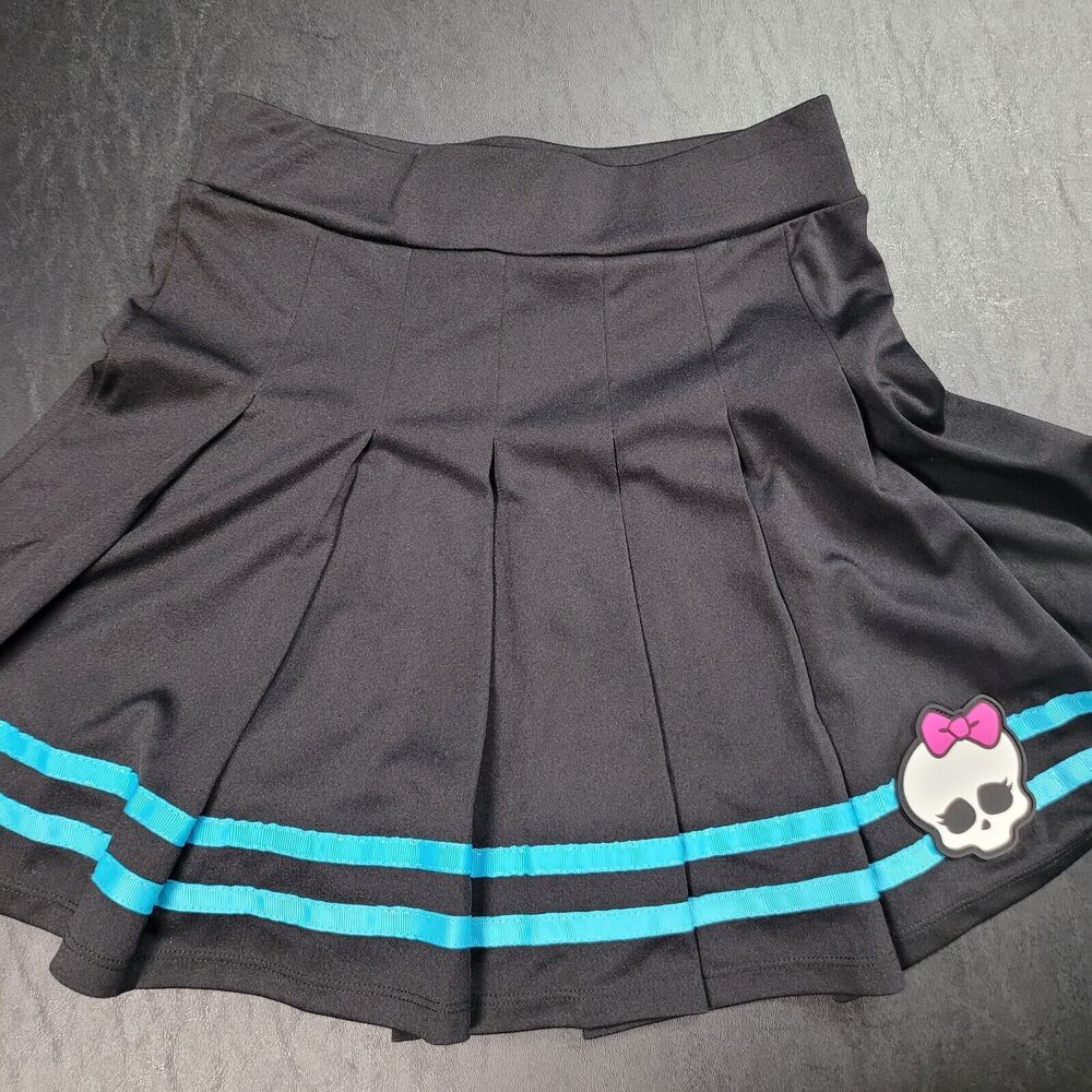 Spirit Monster High Black Mini Skirt 16" Junior Medium EUC 2023 Mattel Polyester